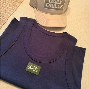 Daily Drills Navy Tank Top and Khacki Daily Drills hat! (Set)